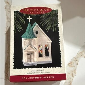 Hallmark Keepsake Ornament Town Church - 1995